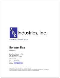 Business proposal cover page sample. How To Create A Business Plan Cover Page