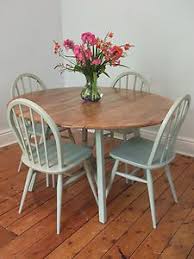 Vintage Ercol Dining Table And Chairs Painted Farrow Ball Blue Gray Muebles De Comedor Mesas De Comedor Mesas De Cocina