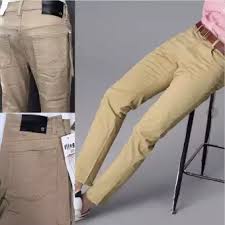 Alisa Fashion Penshoppe Cotton Khaki Mens Skinny Jeans Stretch Washed Slim Fit Straight Basic Denim Pencil Pants Size 28 29 30 31 32 33 34 36