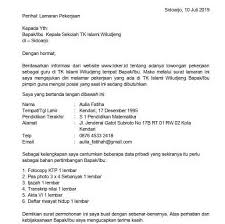 Contoh surat lamaran kerja umum. Contoh Surat Lamaran Kerja Guru 2020 Lengkap