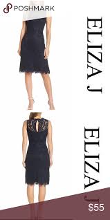 Product don't have any reviews. Eliza J High Neck Lace Sheath Dress Lace Sheath Dress Sheath Dress Dresses