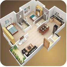1 floor house plans 3 bedroom with best low cost house design having single floor, 3 total bedroom, 3 total bathroom, and ground floor area is 1420 sq ft, hence total area is 1600 sq ft | new style home elevation including kitchen, living, dining room, common toilet, work area, store room, sit out, car porch, staircase 3d House Plan Designs Apps On Google Play