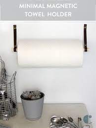 Make This Minimal Magnetic Towel Bar Paper Towel Holder Diy Towel Holder Paper Towel