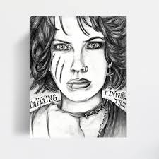 Portrait Drawing Art Print: I Bind You Nancy