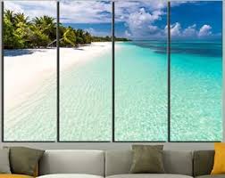 Multi Panel Ocean Philippine Beach Blue Ocean Sand Canvas Etsy Tropical Wall Art Ocean Home Decor Philippines Beaches