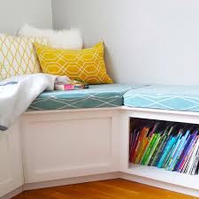 Spark the imagination with this children's reading nook shaped like a whimsical little castle. L Shaped Corner Bench With Storage Contemporary Kids Boston By Cushion Source Houzz Au