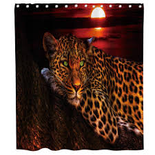 Our animal themed bathroom accessories includes wildlife towels, animal shower curtains, wildlife bath mats, rustic wildlife toilet seats, unique wildlife themed toilet flush handles and more animal. Final Friday Cheetah Shower Curtain Cute Leopard African Safari Wildlife Animal Rustic Theme Cloth Fabric Bathroom Decor Sets With Hooks Waterproof Washable 70 X 70 Inches Black Red And Brown Buy Online