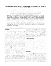 Pdf Spatial Patterns Of Soil Organic Carbon Stock In