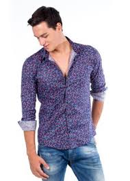 Cicek Desenli Erkek Gomlek Men Casual Mens Tops Down Shirt