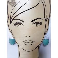 Warrior Queen Vitreous Enamel and Sterling Silver Earrings