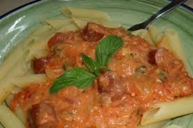Pasta With Pink Vodka Sauce And Sausage Recipe Recipes Vodka Sauce Sausage Recipes