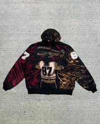 SID'S SUNFLOWERS” a 1 of 1 piece by CABANA commissioned by @itsabbisue this  piece consists of a vintage @carhartt jacket that features hand dyed  artworks throughout. The numbers & letters from Abbi's