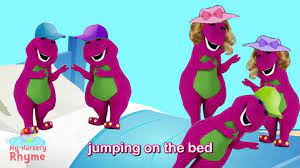 Quiet as can be, then he snaps that monkey. Five Little Barneys Jumping On The Bed Video Dailymotion