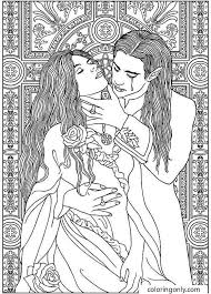 Download and print free vampire printable coloring pages. Adult Vampire Coloring Page Free Printable Coloring Pages For Kids