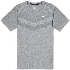 Flat knit collar and cuffs. Nike Dri Fit Knit Tee Dark Grey Heather End