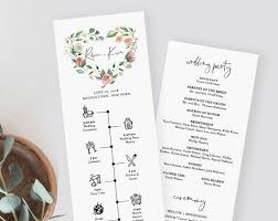 Wedding Program Timeline Template Printable Order Of Service Wedding Day Events Agenda Instant Download 100 Editable Text 058 215wp In 2020 Wedding Agenda Wedding Order Of Events Order Of The Day Wedding