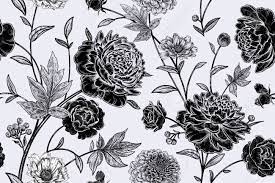 Tile pattern for wallpaper design, fabric, kitchen textile, paper. Floral Seamless Pattern Garden Flowers Peonies Branches Leaves Royalty Free Cliparts Vectors And Stock Illustration Image 143022005