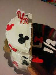 1 Year Old Boy 1st Birthday Cake For Baby Boy Mickey Mouse 1 2 Birthday Cake Great Idea For Your Babies 6 Month Half Birthday Half Birthday Baby Half Birthday Half Birthday Cakes
