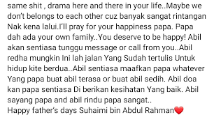 Selamat hari bapa part 2 : Ucapan Hari Bapa Untuk Amy Search Diperli Nabila Huda Sound Mak Tiri Erin Sakura News