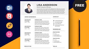 Top 3 tips for using a accounting & finance resumes example. Free Chief Financial Officers Cfo Resume Template With Simple Look