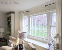 On Sutton Place Paint Colors Fabrics On Sutton Place Window Treatments Living Room Picture Windows Living Room Large Windows Living Room