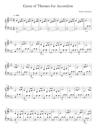 Andulka steirische harmonika griffschrift noten gratis ziach akkordeon harmonika noten de andulka steirische harmonika. Game Of Thrones Theme For Accordion Sheet Music For Accordion Solo Musescore Com