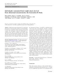 Pdf Individually Customised Fetal Weight Charts Derived