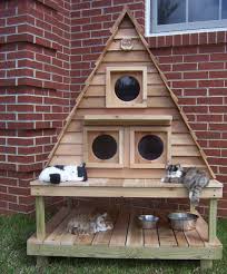 Looking to build your own? Outdoor Cat House For 3 6 Cats Customizable Free Shipping Available Cat House Diy Cat House Plans Outdoor Cat House