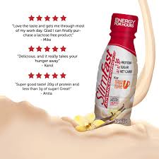 Slimfast Advanced Energy Meal Replacement Ready To Drink Protein Shake 20 Grams Of Protein With Caffeine Vanilla Pack Slim Fast Vanilla Shake Meal Replacement