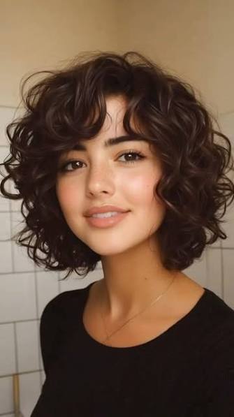 Layered Curly Bob Styles