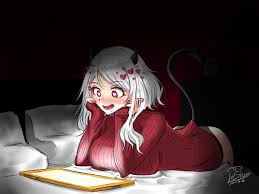 Modeus Watching Porn On You TabletIpad : rHelltaker