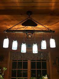 Vintage Mason Jar Horse Yoke Light Fixture Chandelier Mason Jar Light Fixture Vintage Light Fixtures Light Fixtures