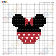 Résultat de recherche d'images pour pixel art facile disney kawaii. Minnie Pixel Art Brik