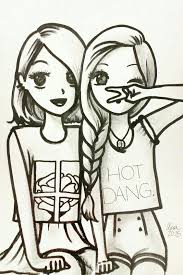 Bff Forever Drawings Of Friends Bff Drawings Cool Easy Drawings