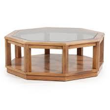You can get these glass table tops through online orders or visit the nearby market. Lot Art Octagonal Oak Coffee Table With Smoked Glass Top Late 20th Century