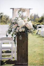 Wooden Stand With Floral Display By Visual Impact Design Winchester Country C Large Floral Arrangements Romantic Wedding Flowers Wedding Flower Arrangements