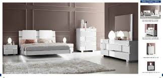 Esf Status Caprice High Gloss White Veneer Crocodile Texture Platform Bedroom Set Queen Size Modern Bedroom Furniture Italian Bedroom Modern White Bed