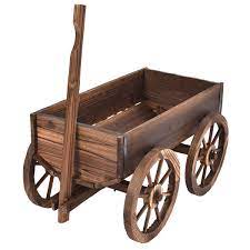 4.1 out of 5 stars 1,638 $13.95 $ 13. Costway Wood Wagon Flower Planter Pot Stand W Wheels Home Garden Outdoor Decor Walmart Com Walmart Com