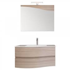 Mobile sotto lavabo bagno 2 ripiani con doppia anta chiusura magnetica in legno mdf dimensione 60 x 30 x 60 cm colore bianco. Mobile Bagno Curvo 90cm Sospeso Con Cassettoni Shopbagno It