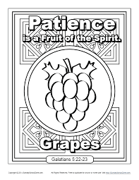 Fruit of the spirit craft instructions. Fruit Of The Spirit For Kids Patience Coloring Page