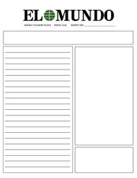 2 Blank Newspaper Template With A Spanish Newspaper Title Students Have Space To Write 2 Articles Blank Newspaper Newspaper Article Template Newspaper Template