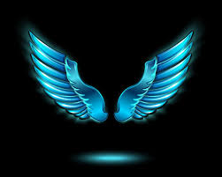 bonus gudang download background keren 2018. Blue Glowing Angel Wings Background Wallpaper For Photoshop Light Background Images Studio Background Images