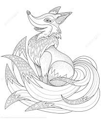 Adorable Fox Zentangle Coloring Page From Zentangle Category Select From 24848 Printable Crafts Of Cartoo Fox Coloring Page Coloring Pages Free Coloring Pages
