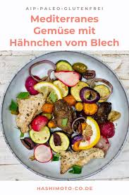 Mediterranes Vom Blech Mit Gemuse Und Hahnchen Hashimoto Und Co Rezept Rezepte Einfache Gerichte Abnehmen Mit Hashimoto