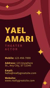 If the one above is not the exact design you were dreaming of, we have plenty of other designs for you. Customize 31 Actor Business Cards Templates Online Canva