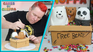 Cartoon painting we bear bare bears city cartoon polar bear big bear we bare bears grizzly bear ice bear we bare bears. We Bare Bears Cake Youtube