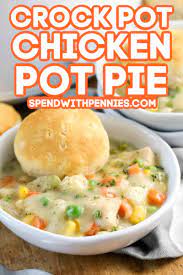 If you tried out this recipe let us know how it went in the comments below! Crock Pot Chicken Pot Pie With Biscuits Spend With Pennies