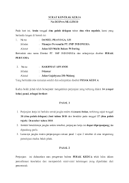 3 ciri surat kontrak kerja. Doc 45566491 Contoh Mou Kontrak Kerja Ahmad Ahmad Academia Edu