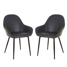 Modern Navy Blue Faux Leather Dining Chair Set Mid Century Modern Upholstered Dining Chairs Faux Leather Dining Chairs Living Room Chairs Modern