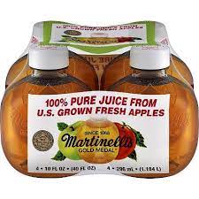 Martinelli S Apple Juice 4pk 10 Fl Oz Bottles Target